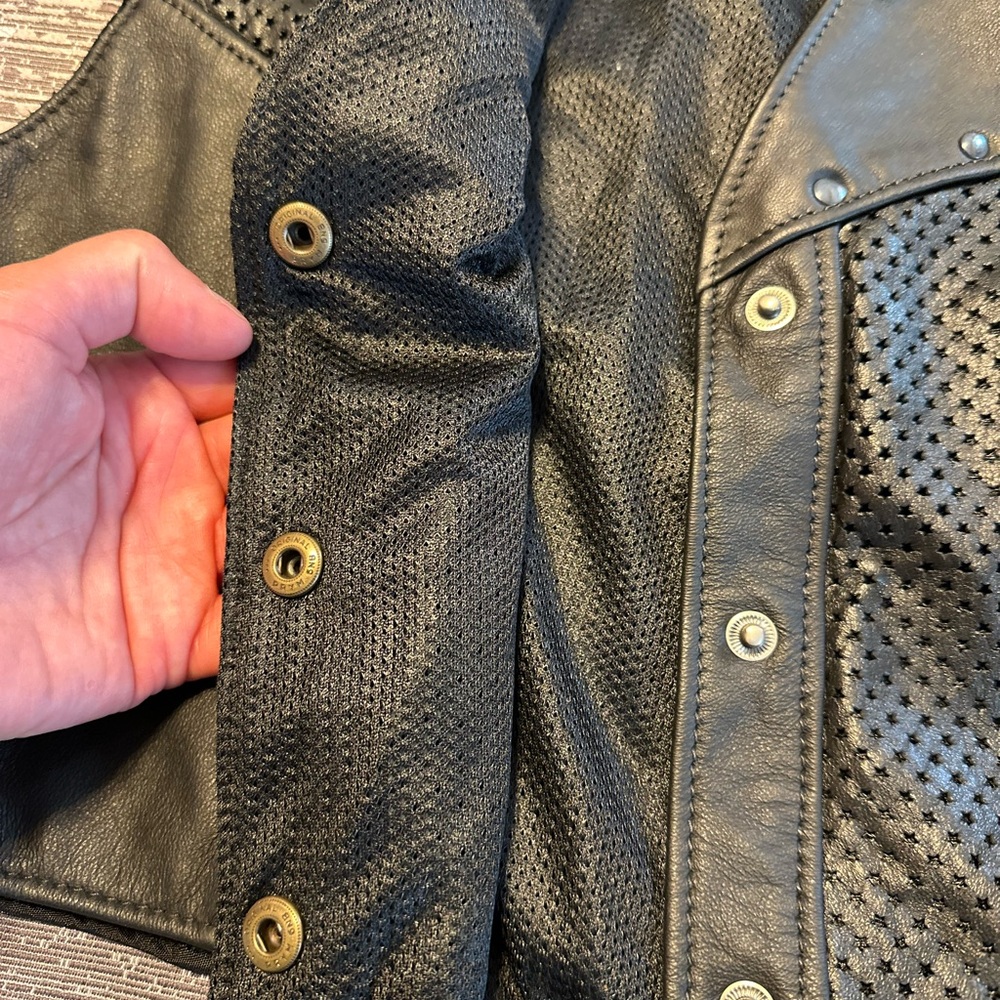 Leather Biker Vest 12 - Picture 2 of 8